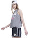 Body Action Women's Blouse Sleeveless Dark Grey