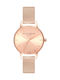 Olivia Burton Sunray Dial Watch with Pink Gold Metal Bracelet