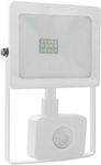Aca Waterproof LED Floodlight 10W Warm White 3000K with Motion Sensor IP66