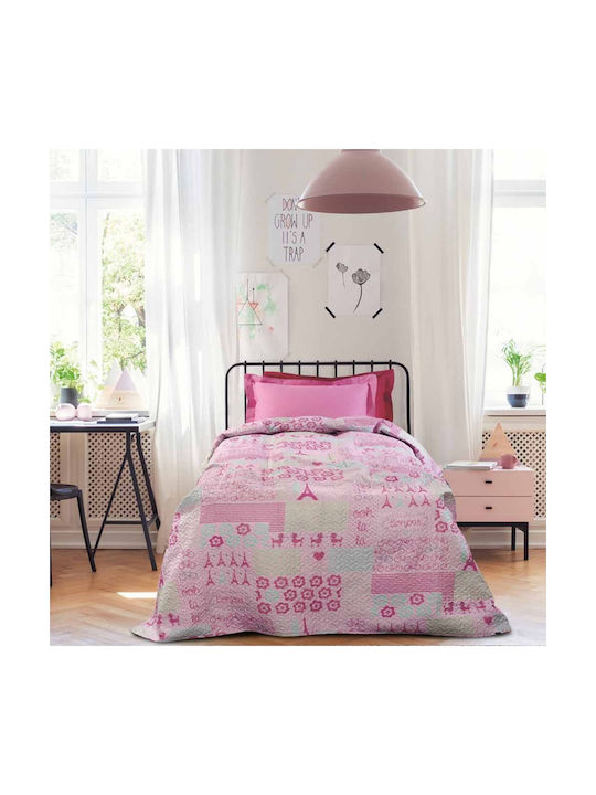 Das Home Παιδικό Κουβερλί Μονό Ροζ 160x240εκ.