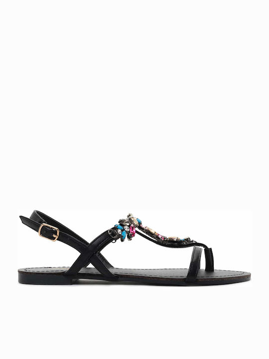 Migato Women's Flat Sandals in Black Color