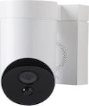 Somfy Outdoor Camera White CCTV Überwachungskamera 1080p Full HD Wasserdicht mit Zwei-Wege-Kommunikation