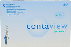 Contopharma Premium Toric Uv 6 Μηνιαίοι Αστιγματικοί Φακοί Επαφής Υδρογέλης με UV Προστασία