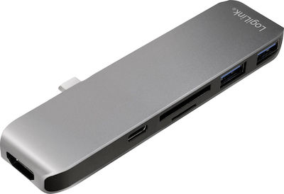 LogiLink USB-C Docking Station με HDMI 4K Ασημί (UA0301)