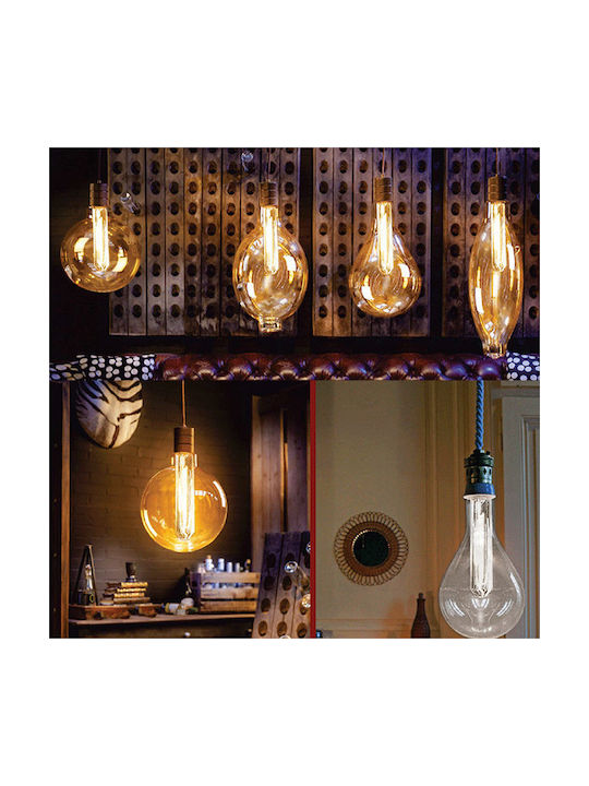 Adeleq Pendant Light Transparent with Socket E27 16.5x16.5cm