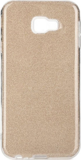 Forcell Umschlag Rückseite Silikon Gold (Galaxy J4+)