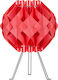 Starlight FP-14-S-1Ε-22CM-Τ Plastic Table Lamp for Socket E14 with Red Shade and Base