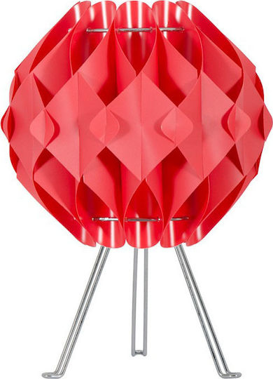 Starlight FP-14-S-1Ε-22CM-Τ Plastic Table Lamp for Socket E14 with Red Shade and Base