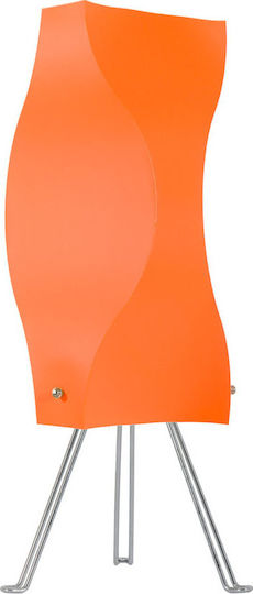Starlight FP-510-L-1E-27CM-T Πλαστικό Πορτατίφ για Ντουί E27 με Πορτοκαλί Καπέλο και Βάση
