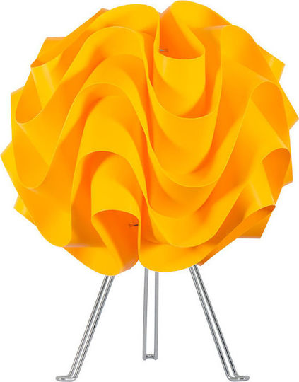 Starlight FP-998-S-23CM-Τ Plastic Table Lamp for Socket E14 with Yellow Shade and Base