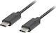 Lanberg USB 2.0 Cable USB-C Male - USB-C Black 1m