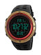 Skmei 1251 Digital Watch Battery with Rubber Strap Gold/Red