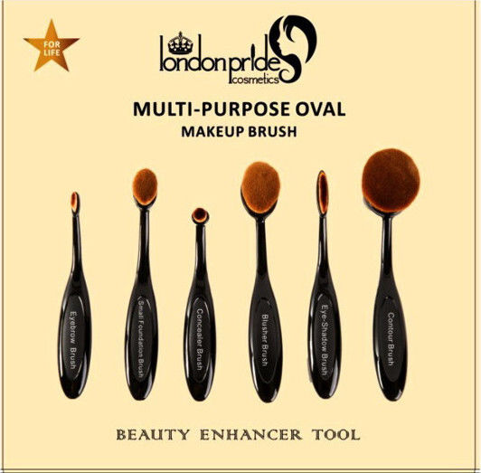 London Pride Cosmetics Make-up Pinsel Set für Stiftung aus Synthetische Borste 6 Stück