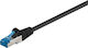 Wentronic S/FTP Kat.6a (Gigabit) Netzwerkkabel Ethernet 0.25m Schwarzes