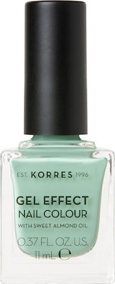 Korres Gel Effect Gloss Βερνίκι Νυχιών Μακράς Διαρκείας Πράσινο 35 Mint Green 11ml