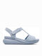 Camper Balloon Women's Leather T-Strap Platforms Light Blue