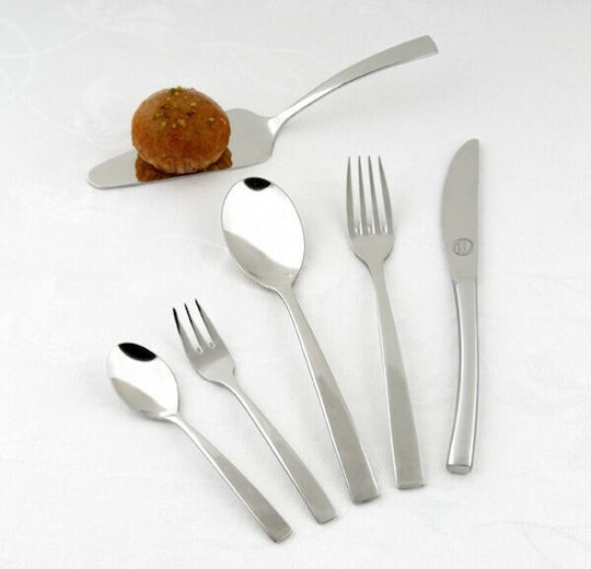 Cryspo Trio Move Set de Tacâmuri Inoxidabil Argintiu 72buc cu Set de tacâmuri