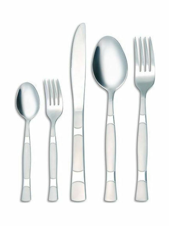 Nava Cutlery set Silver Stainless Steel 30pcs