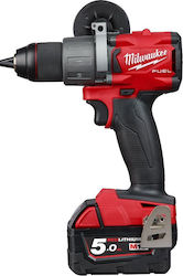 Milwaukee M18 FDD2-502X Двигател за бормашина Батерия Безчетков 18V 2x5Ах