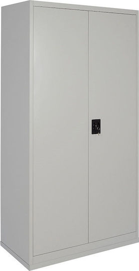 Dulap Metalic Dublu-Foi Galvanizat Cu Posibilitate De Blocare Cu Spațiu De Depozitare În Aer Liber Și 3 Rafturi 70x40x171cm