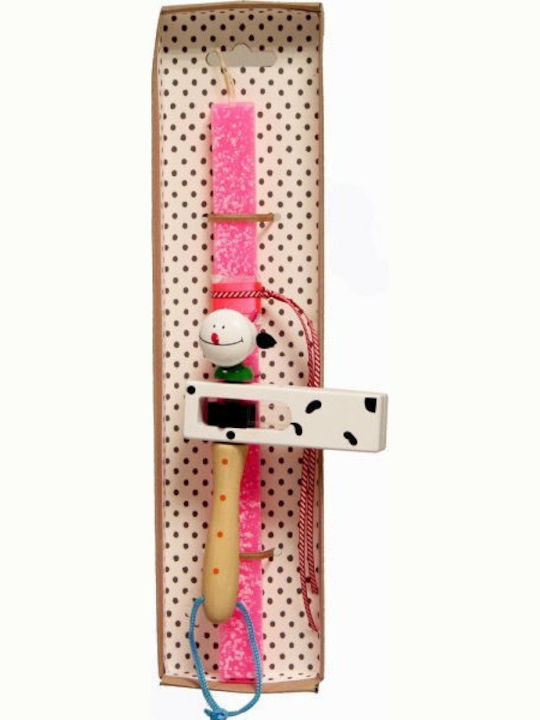 Square Scented Pink Easter Candle Square Scented Pink Easter Candle