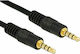 Powertech Καλώδιο Ήχου TRRS 3.5mm male - 3.5mm male Μαύρο 2m με Επίχρυσους Ακροδέκτες PTR-0070