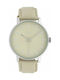 Oozoo Watch with Beige Leather Strap