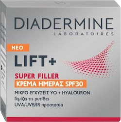 Diadermine Lift+ Super Filler Κρέμα Προσώπου Ημέρας με SPF30 για Ενυδάτωση, Αντιγήρανση & Σύσφιξη με Υαλουρονικό Οξύ 50ml