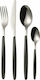 Guzzini My Fusion Cutlery set Black Stainless Steel 24pcs