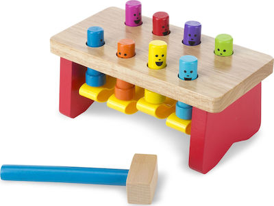 Melissa & Doug Hammer-Spielzeug Deluxe Pounding Bench aus Holz für 24++ Monate