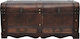 vidaXL Wooden Decorative Trunk Brown 90x51x42cm