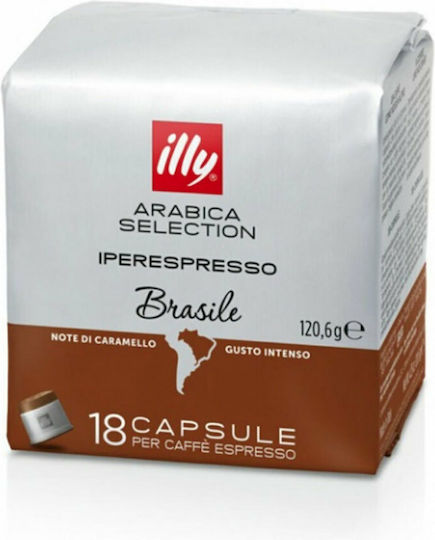 Illy Capsules Espresso Iperespresso Brazile Compatible with Machine Iperespresso 18caps,tobolek