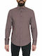 Armani Jeans Men's Shirt Long Sleeve Cotton Burgundy