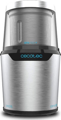Cecotec TitanMill 300 DuoClean 01559 Elektrischer Kaffeemühle 300W mit einer Kapazität von 90gr Silber