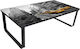 Rectangular Glass Coffee Table Black L90xW45xH32cm