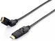 Equip HDMI 2.0 Premium High Speed 4K 60Hz HDR Free Angle (180°) Cable HDMI Male - HDMI Male 5m Black