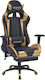 vidaXL Xtreme Racing Artificial Leather Gaming Chair with Adjustable Arms and Footrest Yellow