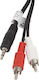 Lanberg 3.5mm Jack Cable - RCA Male Black 2m CA-MJRC-10CC-0025-BK