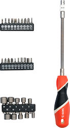 Yato Screwdriver Socket with 31 Interchangeable Tips