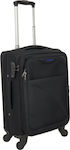 Forecast 8317 4 Ρόδες Cabin Travel Suitcase Fabric Black with 4 Wheels Height 55cm