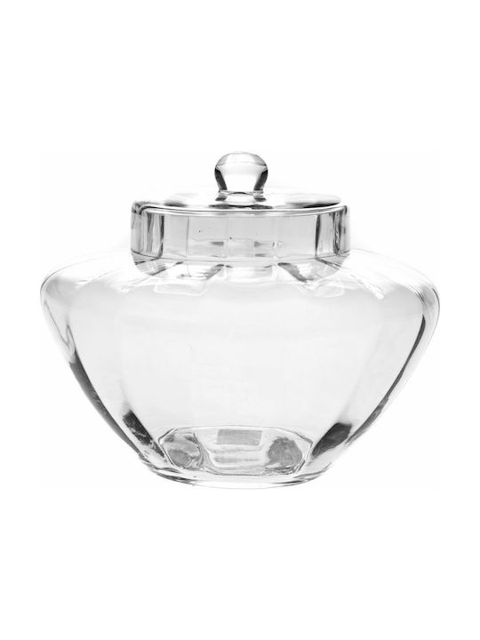 Iliadis Glass Sweet Jar Glass Candy Dish with Lid 11x19cm with Lid