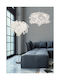 Trio Lighting Κρεμαστό Φωτιστικό Λευκό Καμπάνα με Ντουί E14 70x150εκ.