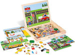 Melissa & Doug Joc de construcție magnetic Wooden Matching Picture Game