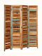 vidaXL Decorative Room Divider Wooden with 4 Panels 160x170cm