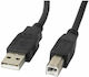 Lanberg USB 2.0 Cable USB-A male - USB-B male 1.8m (CA-USBA-11CC-0018-BK)