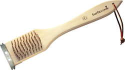 BarbeCook Wooden BBQ Cleaning Brush with Scraper 31cm