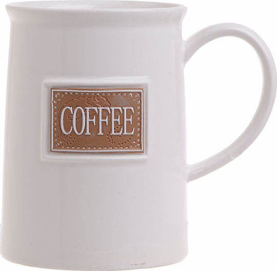 Inart Mug from Porcelain White 2pcs