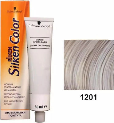 Schwarzkopf Silken Color Vopsea de Păr Blond 1201 Blond Blond Blond Blond Blond Sandre înflorit 60ml