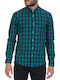 Scotch & Soda Men's Shirt Long Sleeve Checked Green 101415-0017