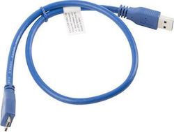 Lanberg Regular USB 3.0 to micro USB Cable Μπλε 0.5m (CA-US3M-10CC-0005-B)